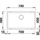 BLANCO SUBLINE 700-U SILGRANIT® PuraDur® II   sand